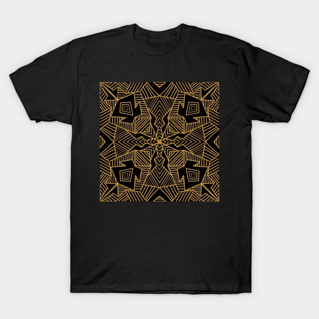 Black Web/ Tile T-Shirt by keutemey